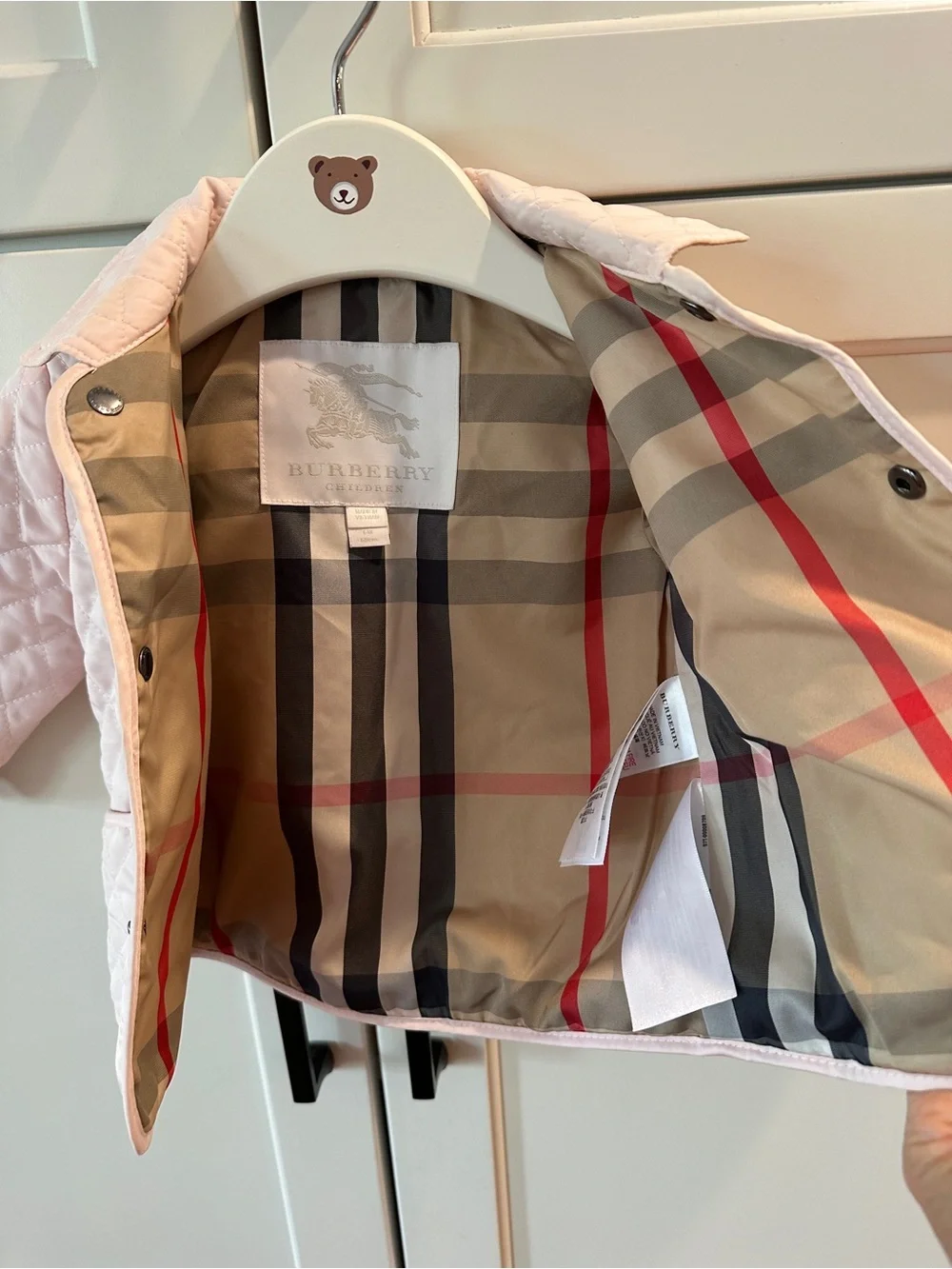 Burberry pink infant jacket